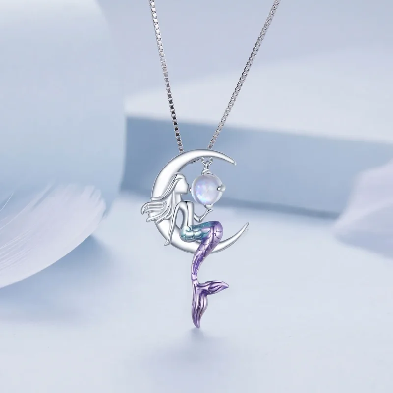 (immagine per) Collana stile Pandora con sirena - BSN338 - Visualizza 3