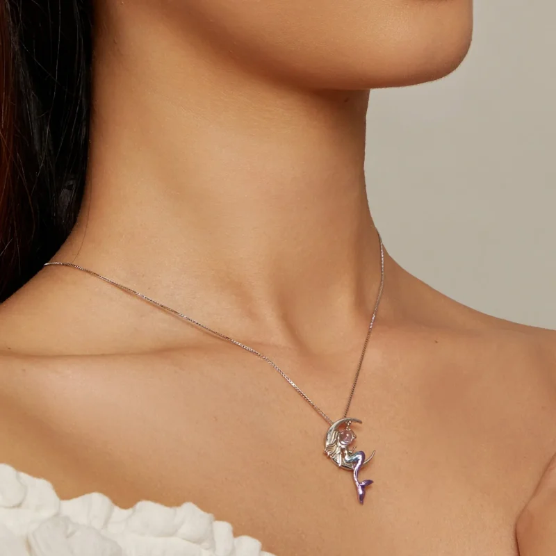 (immagine per) Collana stile Pandora con sirena - BSN338 - Visualizza 5