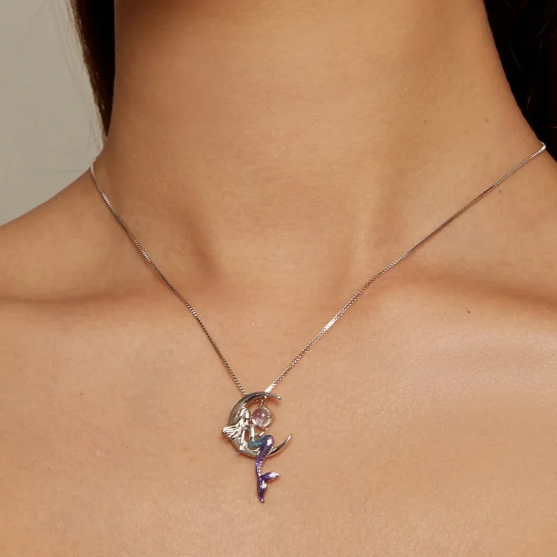 (immagine per) Collana stile Pandora con sirena - BSN338 - Visualizza 6