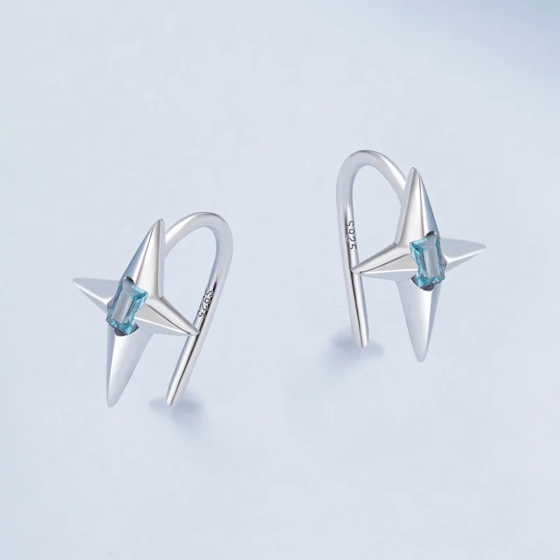 (immagine per) Orecchini a bottoncino stile Pandora con stelline - BSE915 - Visualizza 2
