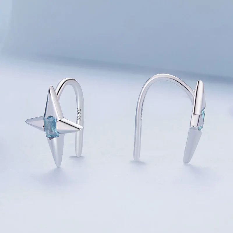(immagine per) Orecchini a bottoncino stile Pandora con stelline - BSE915 - Visualizza 3