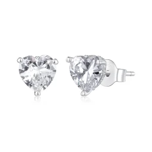 (immagine per) Orecchini a bottone a forma di cuore scintillanti nello stile di Pandora - BSE853