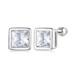 (immagine per) Orecchini a bottone in stile Pandora con zirconi da principessa - BSE885-L