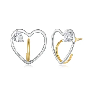 Orecchini a bottone Pandora Style Love - BSE888 (immagine per) Orecchini a bottone Pandora Style Love - BSE888