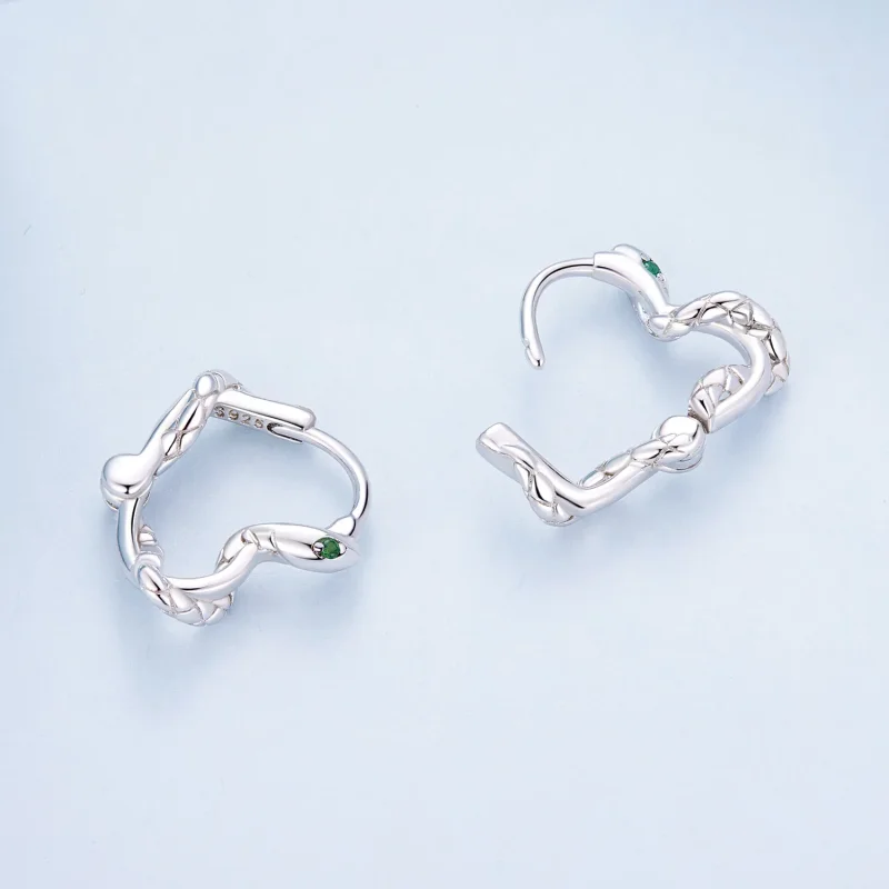 (immagine per) Orecchini a cerchio a forma di cuore con serpente spirito nello stile di Pandora - Visualizza 4