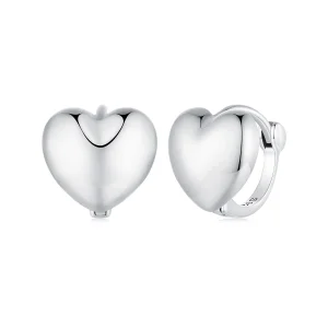 (immagine per) Orecchini a cerchio a forma di cuore in stile Pandora - BSE905