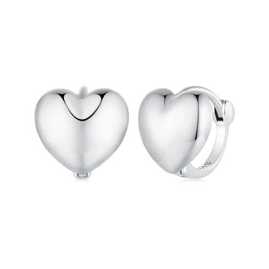 (immagine per) Orecchini a cerchio a forma di cuore in stile Pandora - BSE905