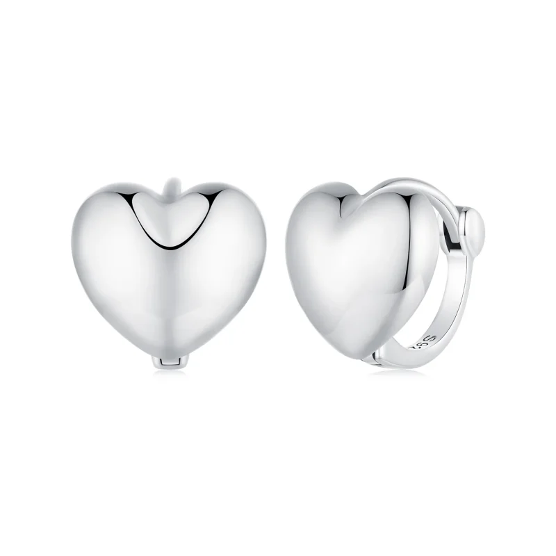 (immagine per) Orecchini a cerchio a forma di cuore in stile Pandora - BSE905