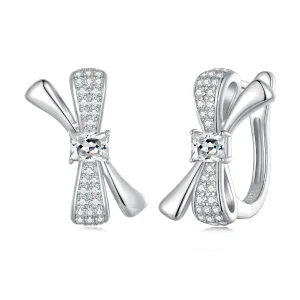 (immagine per) Orecchini a cerchio con fiocco in stile Pandora - BSE810
