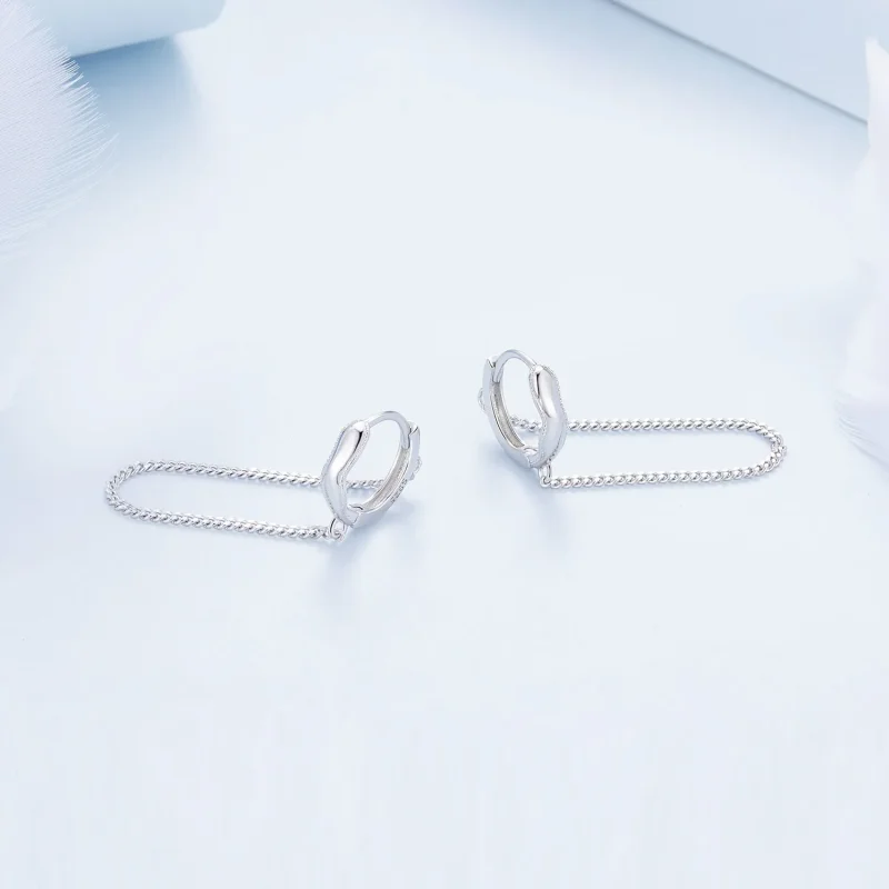 (immagine per) Orecchini a cerchio con nappine in stile Pandora - BSE897 - Visualizza 3