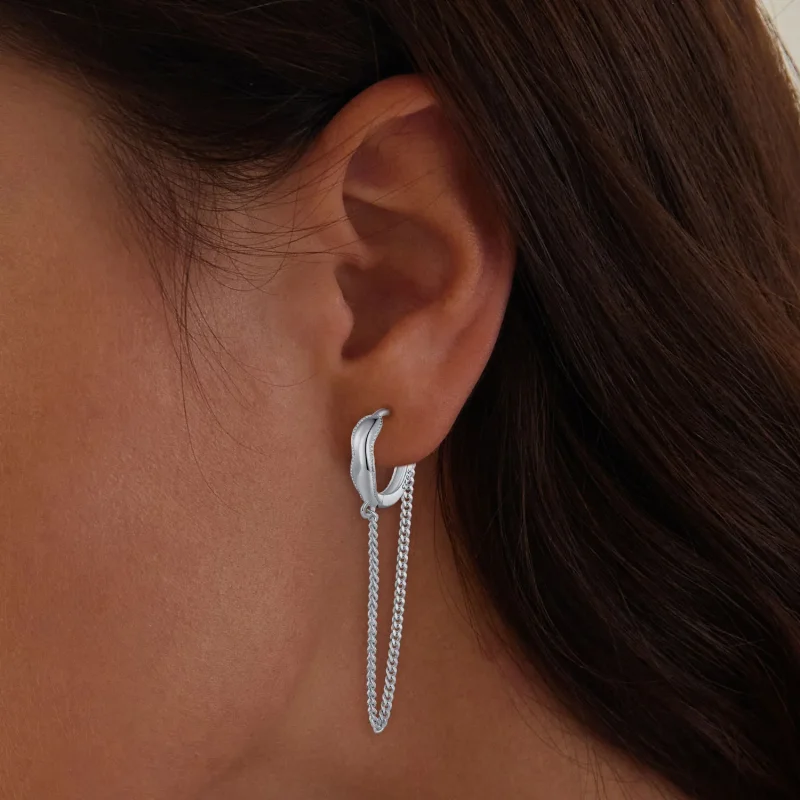 (immagine per) Orecchini a cerchio con nappine in stile Pandora - BSE897 - Visualizza 5