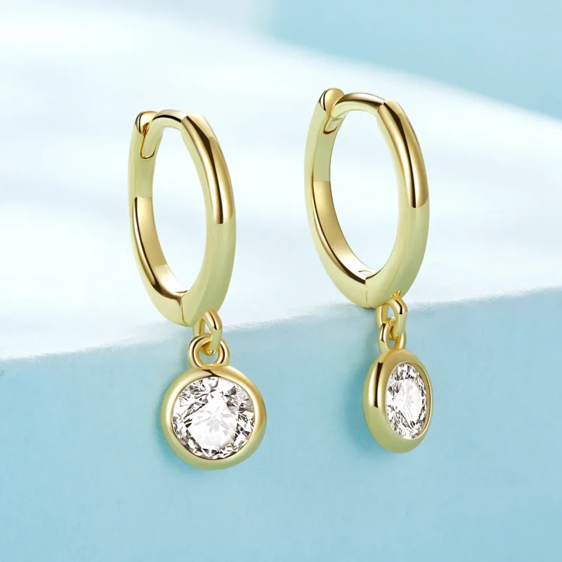 (immagine per) Orecchini a cerchio con zirconi stile Pandora - SCE830-B - Visualizza 2