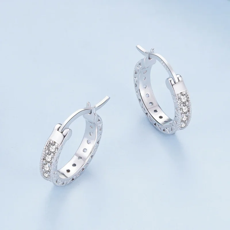 (immagine per) Orecchini a cerchio di stile Shine Pandora - BSE868 - Visualizza 3