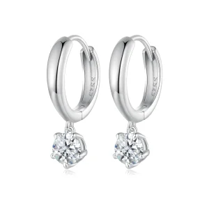 (immagine per) Orecchini a cerchio in stile Pandora con Moissanite da 0,5 carati (due certificati) - MSE040