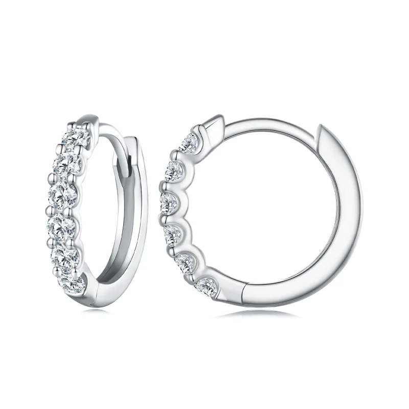 (immagine per) Orecchini a cerchio in stile Pandora con Moissanite - MSE029