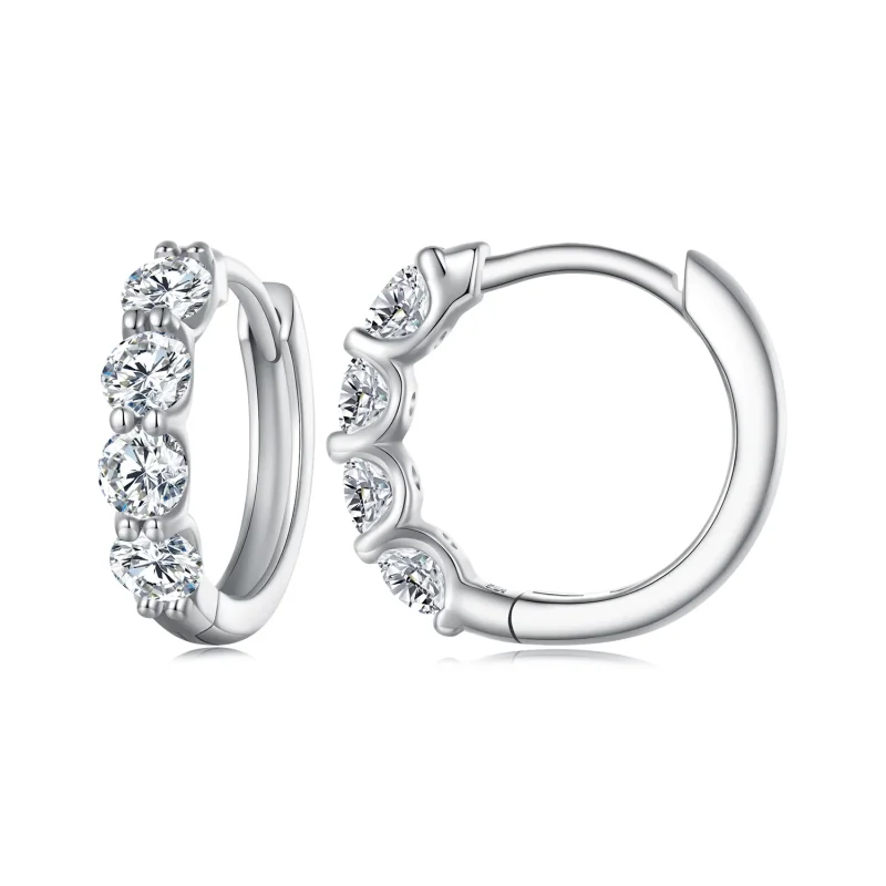 (immagine per) Orecchini a cerchio in stile Pandora con Moissanite - MSE030