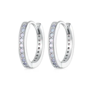 (immagine per) Orecchini a cerchio in stile Pandora con opale rosa - BSE875