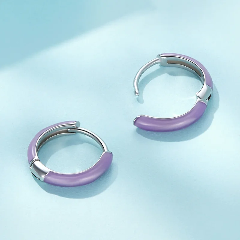 (immagine per) Orecchini a cerchio luminosi di stile Pandora - SCE1644 - Visualizza 4