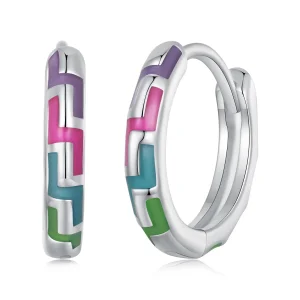 (immagine per) Orecchini a cerchio luminosi stile Pandora Style Cyber - SCE1645