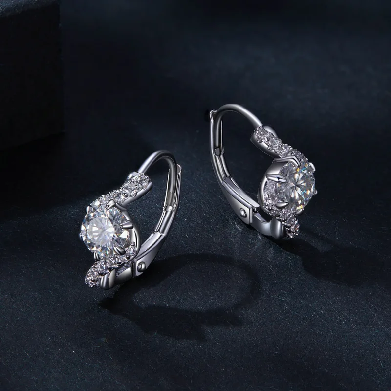 (immagine per) Orecchini a cerchio Pandora Style 50 Pointsmoissanite (Due certificati) - MSE036 - Visualizza 3