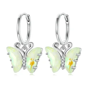 (immagine per) Orecchini a cerchio stile Pandora con farfalle - SCE1588-GN