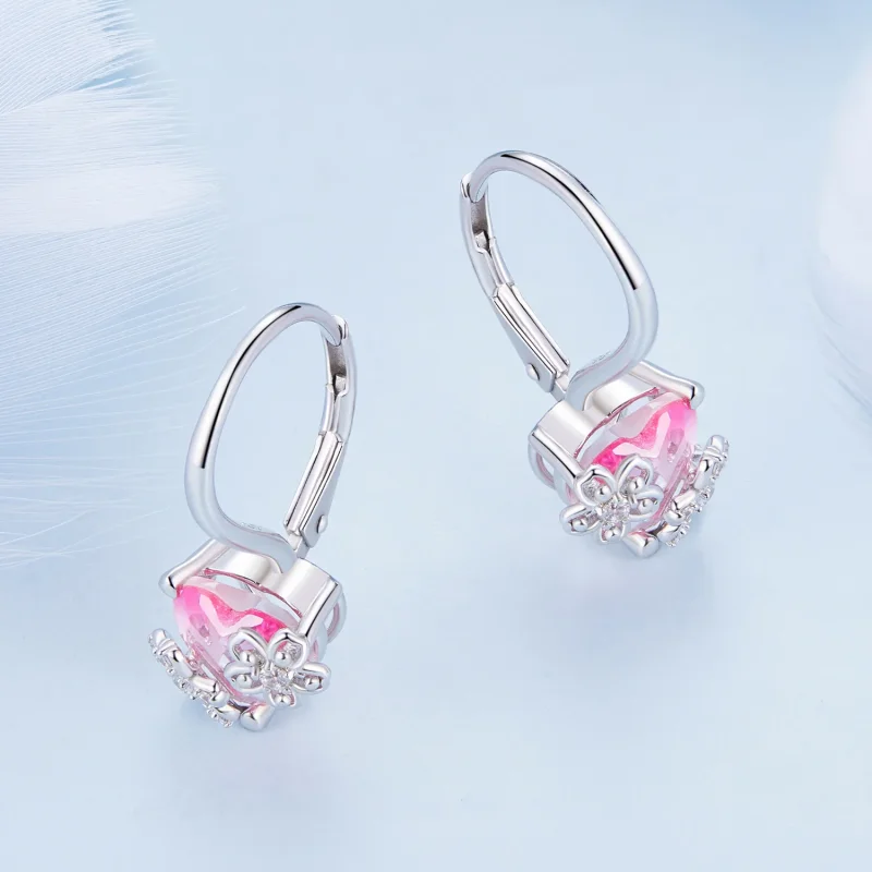 (immagine per) Orecchini a cerchio stile Pandora con motivo Sakura - BSE866 - Visualizza 3
