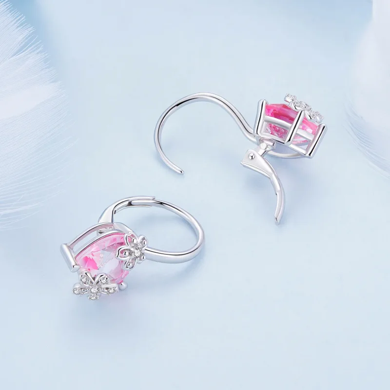 (immagine per) Orecchini a cerchio stile Pandora con motivo Sakura - BSE866 - Visualizza 4