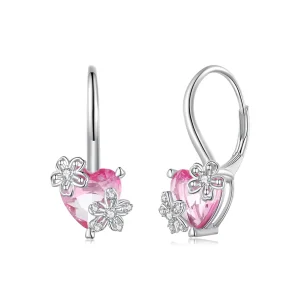 (immagine per) Orecchini a cerchio stile Pandora con motivo Sakura - BSE866