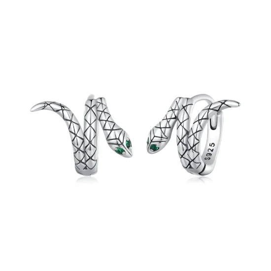 (immagine per) Orecchini a cerchio stile Pandora con serpente - BSE883