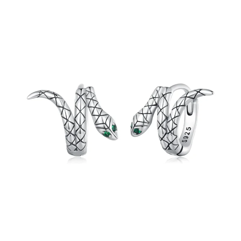 (immagine per) Orecchini a cerchio stile Pandora con serpente - BSE883