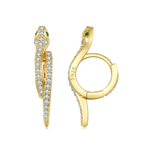 (immagine per) Orecchini a cerchio stile Pandora con serpente dello spirito - BSE669-B