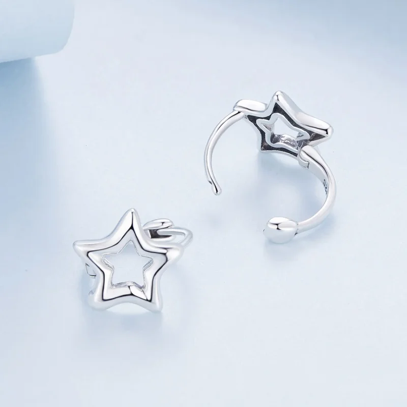 (immagine per) Orecchini a cerchio stile Pandora con stella - BSE896 - Visualizza 4