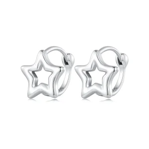 (immagine per) Orecchini a cerchio stile Pandora con stella - BSE896