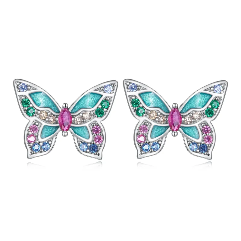 (immagine per) Orecchini a farfalla di stile Pandora - BSE807 - Visualizza 3