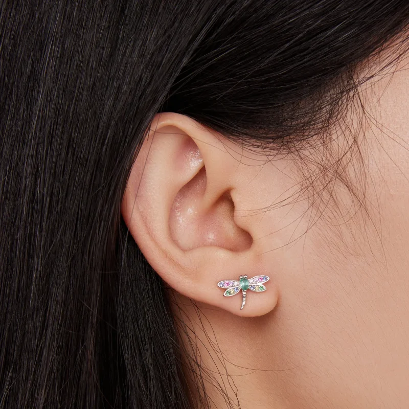 (immagine per) Orecchini a forma di libellula in stile Pandora - BSE795 - Visualizza 5