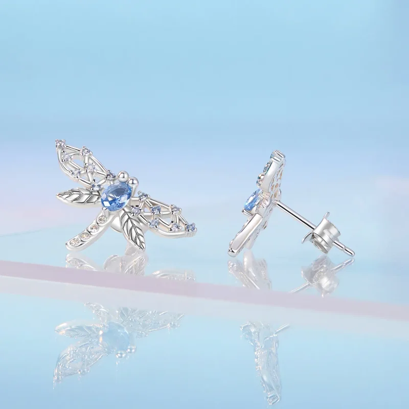 (immagine per) Orecchini a forma di libellula stile Pandora - BSE874 - Visualizza 3