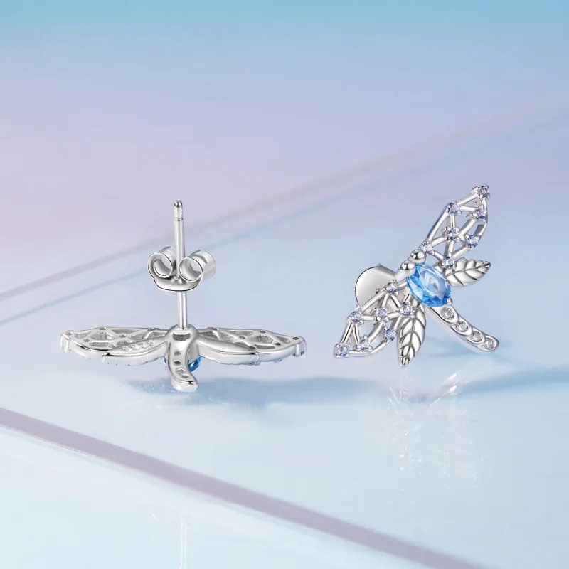 (immagine per) Orecchini a forma di libellula stile Pandora - BSE874 - Visualizza 4
