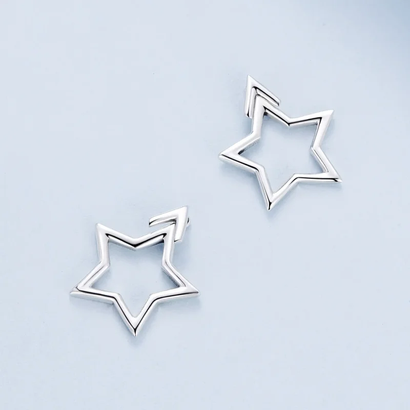 (immagine per) Orecchini a forma di pentagramma di stile Pandora - BSE901 - Visualizza 4