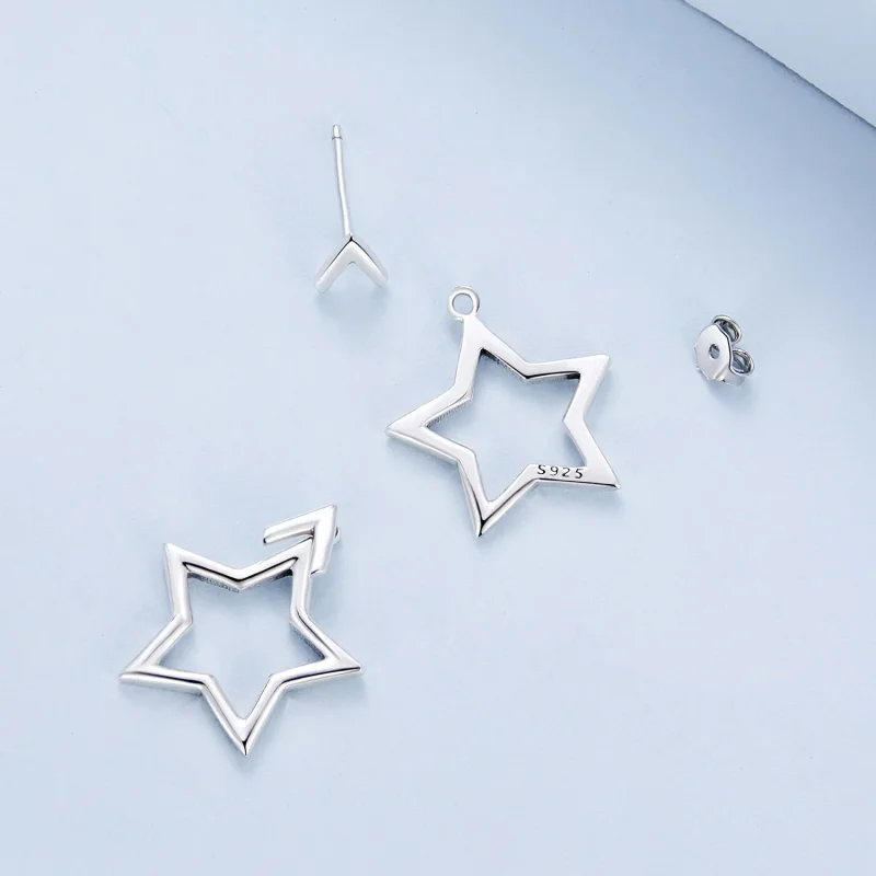 (immagine per) Orecchini a forma di pentagramma di stile Pandora - BSE901 - Visualizza 5