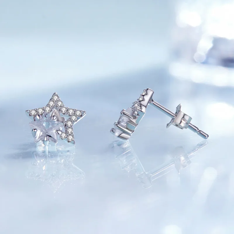 (immagine per) Orecchini a forma di stella in stile Pandora - BSE878 - Visualizza 4