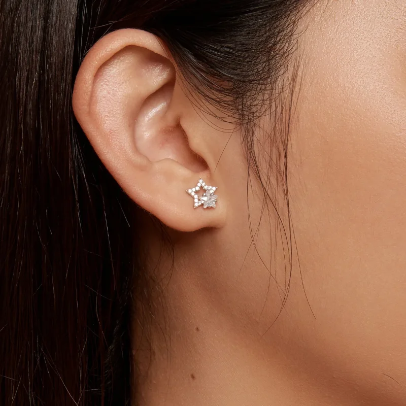 (immagine per) Orecchini a forma di stella in stile Pandora - BSE878 - Visualizza 7