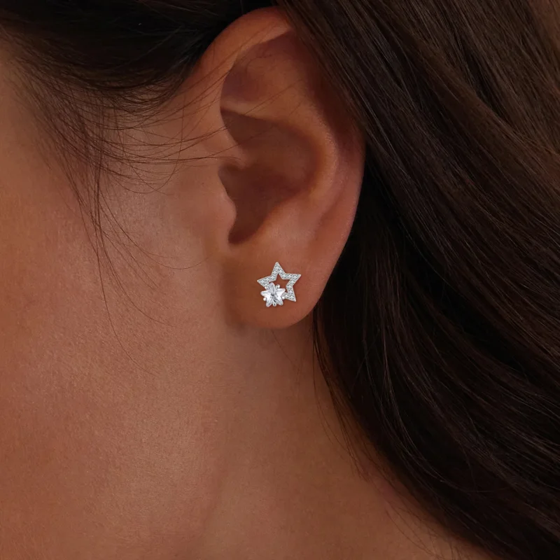 (immagine per) Orecchini a forma di stella in stile Pandora - BSE878 - Visualizza 9