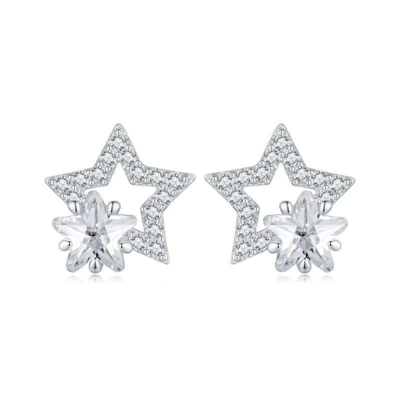 (immagine per) Orecchini a forma di stella in stile Pandora - BSE878