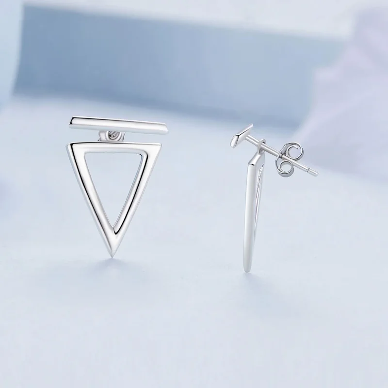 (immagine per) Orecchini a forma di triangolo stile Pandora - BSE900 - Visualizza 3