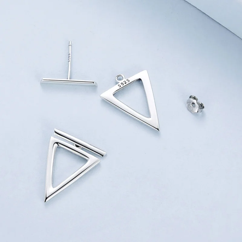 (immagine per) Orecchini a forma di triangolo stile Pandora - BSE900 - Visualizza 5