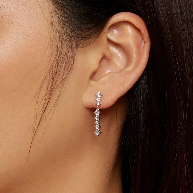 (immagine per) Orecchini a pendente con nappine stile Pandora - BSE870 - Visualizza 7