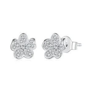 (immagine per) Orecchini a perno a forma di fiore incastonati di diamanti in stile Pandora - BSE855