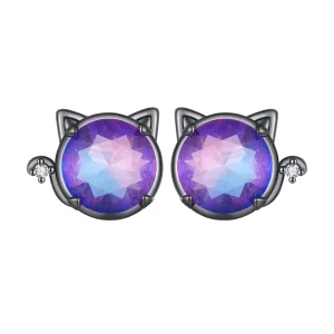 (immagine per) Orecchini a perno con gatto in stile Pandora - SCE1568