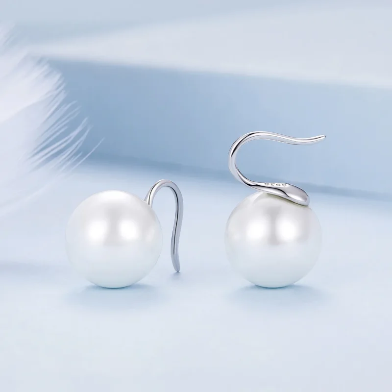 (immagine per) Orecchini a perno di stile Pandora con perle - BSE857 - Visualizza 3