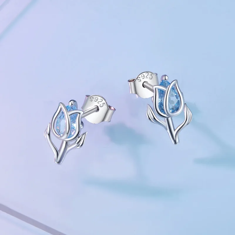 (immagine per) Orecchini a perno di stile Pandora con tulipani - BSE873 - Visualizza 2